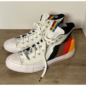 Converse Chuck Taylor All Star Pride Diversity High Top Rainbow Sneakers M9 W11